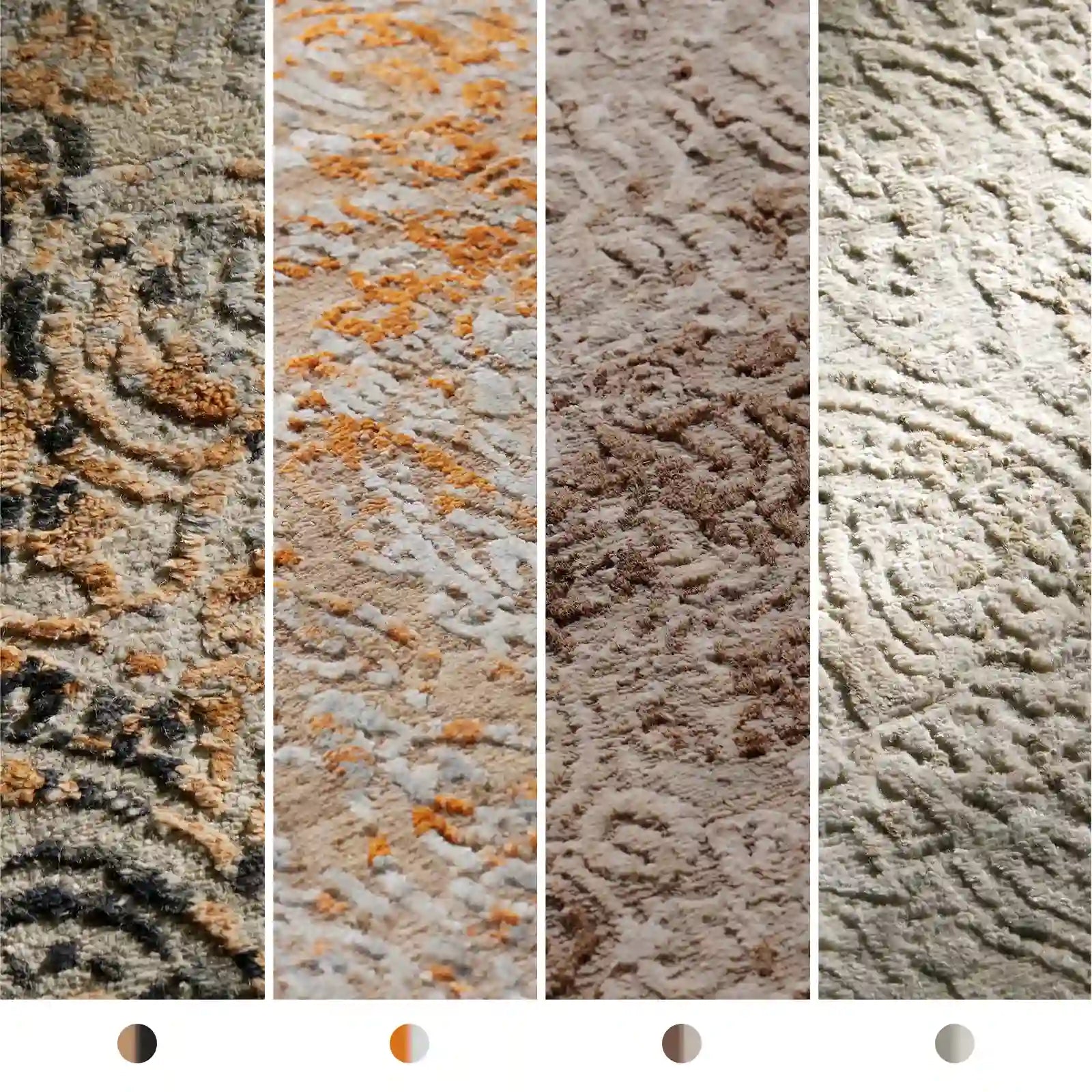 Tapis Harlowe en laine et viscose tufté main Tapis de haute qualité avec une touche artistique rétro et une sensation chaleureuse
