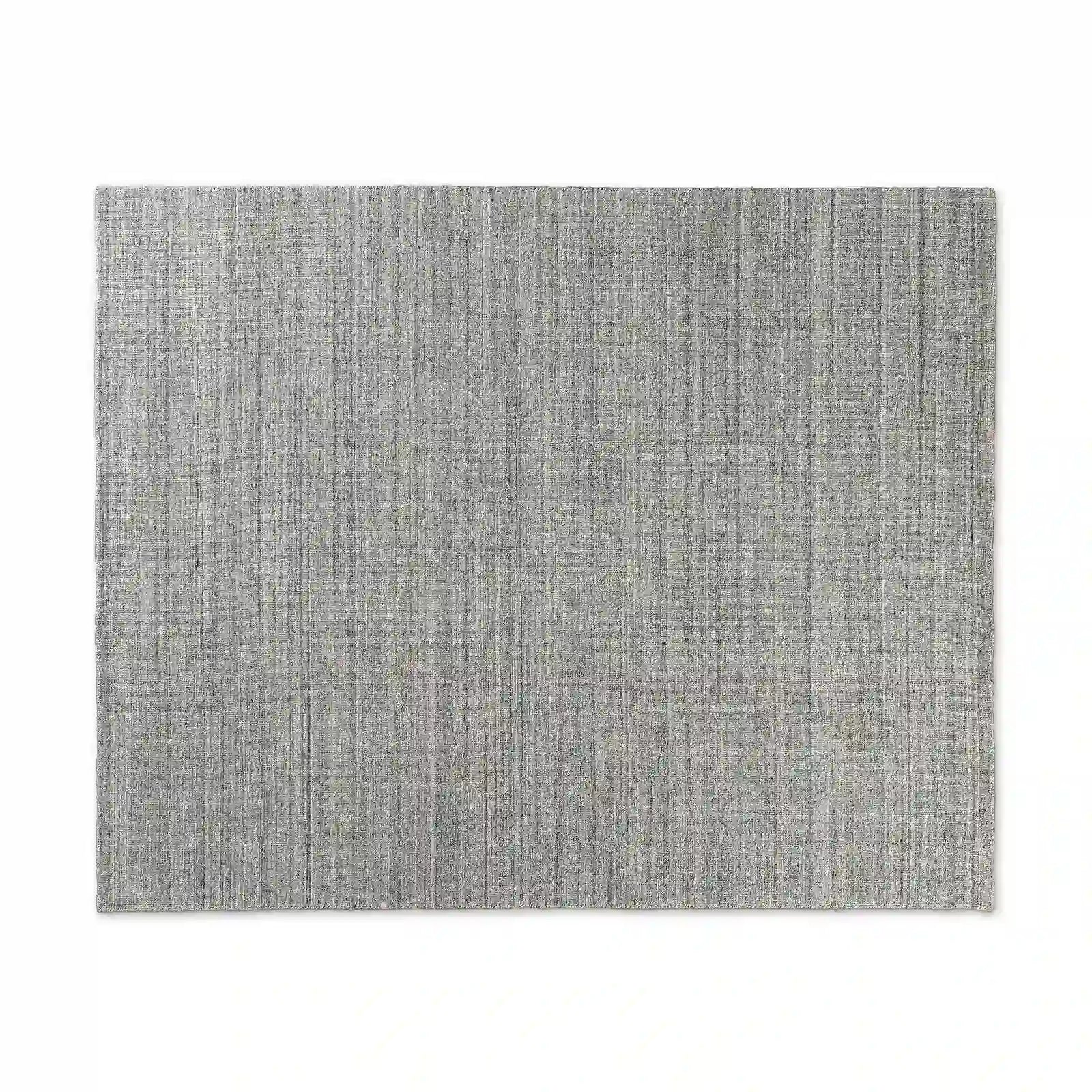 Lasyn Rug in Silver Modern Soft Luxurious & Durable Carpet Minimalist Solid Color Abstract Linear Style