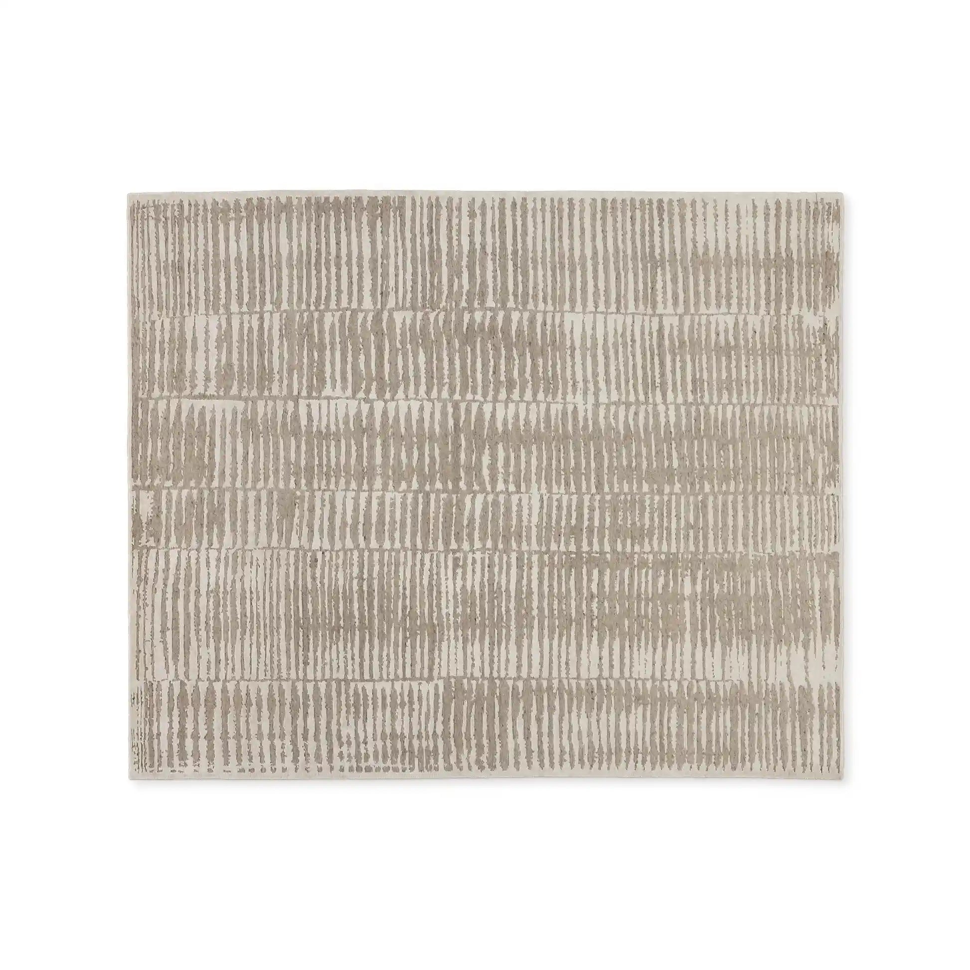 Artym Hand-Knotted Rayon Wool Area Rug Modern Minimalist Textured Style Carpet