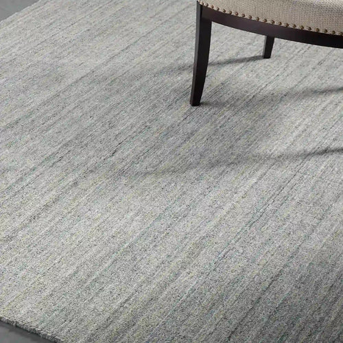 Tapis Lasyn Argent Moderne Doux Luxueux et Durable Style Linéaire Abstrait de Couleur Unie Minimaliste