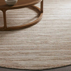 Anzon Handgeknüpfter runder Teppich Nebelgrau Moderner minimalistischer runder Struktur-Stil