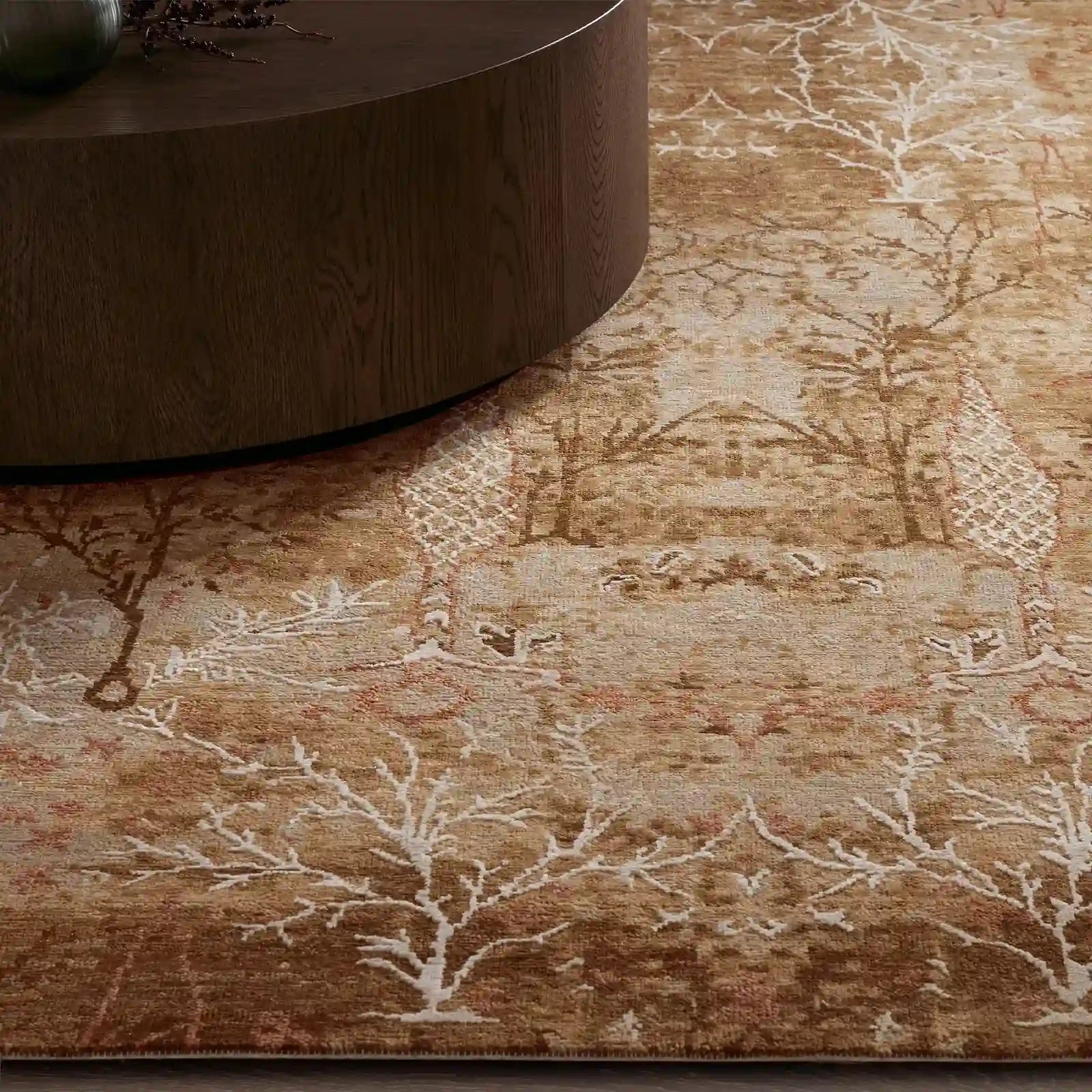 Kastyl Hand-Knotted Rug Modern Vintage Distressed Nature Style Carpet