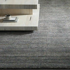 Laessyn Charcoal Hand-Knotted Wool Blend Rug Perfectly Blends Classic Craftsmanship with Modern Style Carpet Minimalist Natural Textured Style