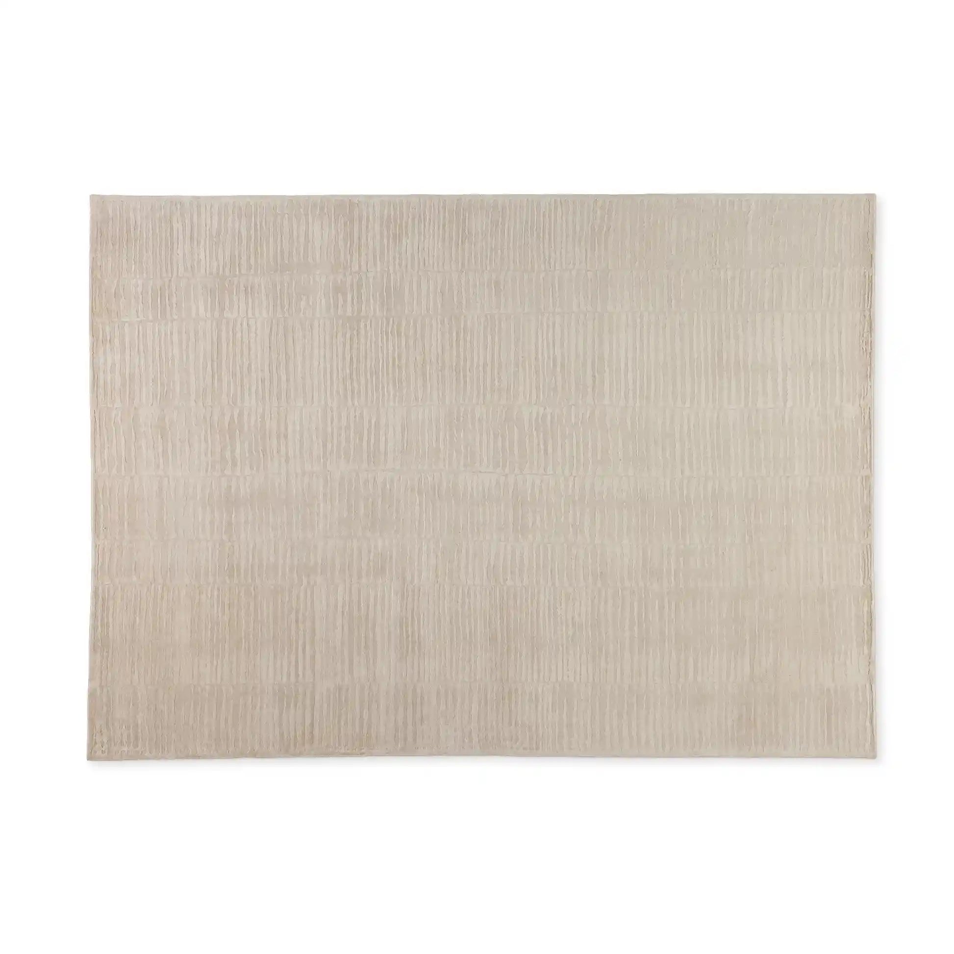 Artym Hand-Knotted Rayon Wool Area Rug Modern Minimalist Textured Style Carpet