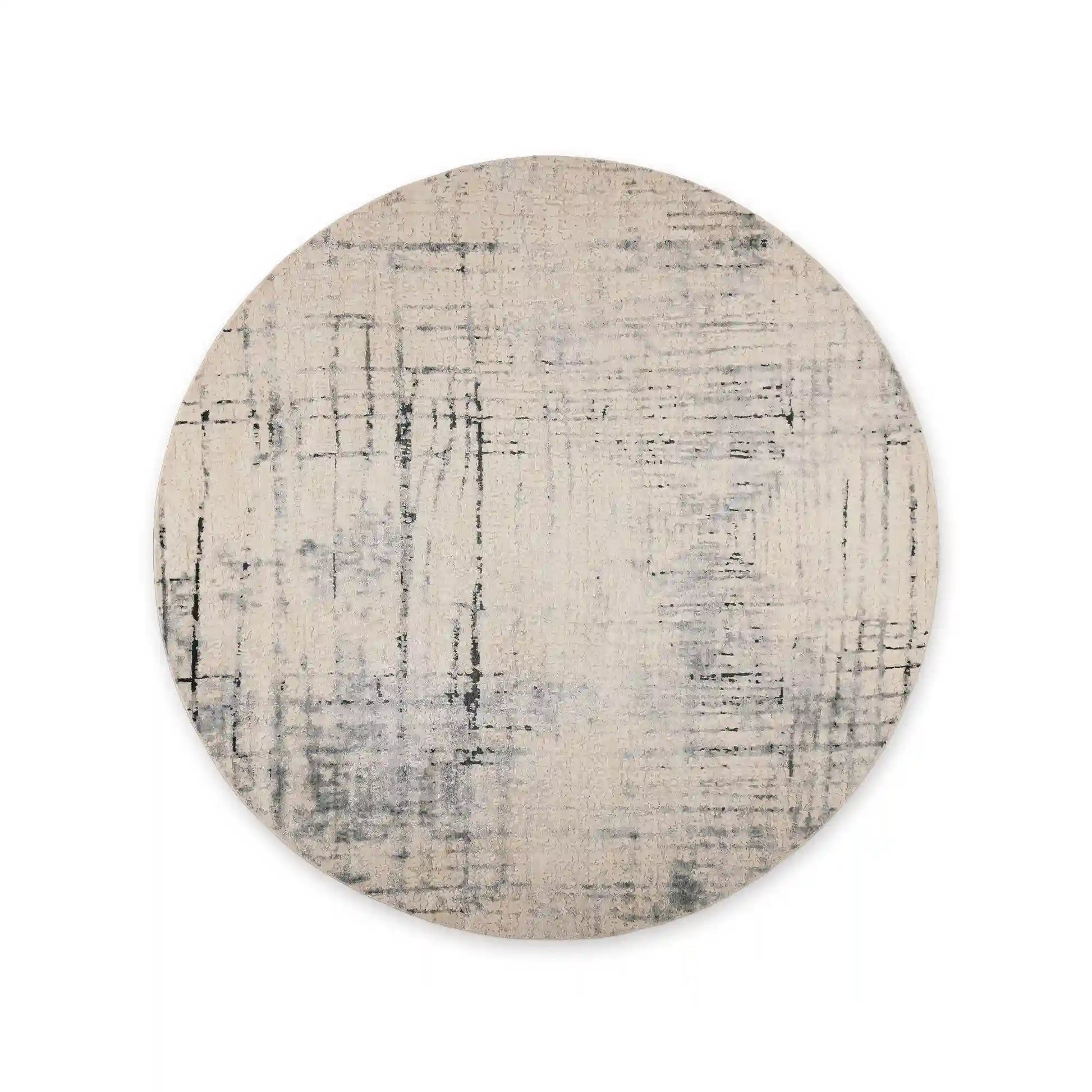 Wylla Round Rug Modern Abstract Textured Style Carpet A Soft & Comfortable Living Environment
