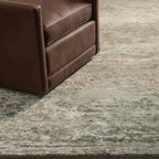Vyona Hand Tufted Rug in Fog or Sand Tones Vintage Distressed Stone Texture Style Carpet