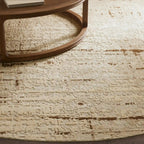 Wylla Round Rug Modern Abstract Textured Style Carpet A Soft & Comfortable Living Environment