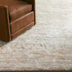 Vyona Hand Tufted Rug in Fog or Sand Tones Vintage Distressed Stone Texture Style Carpet