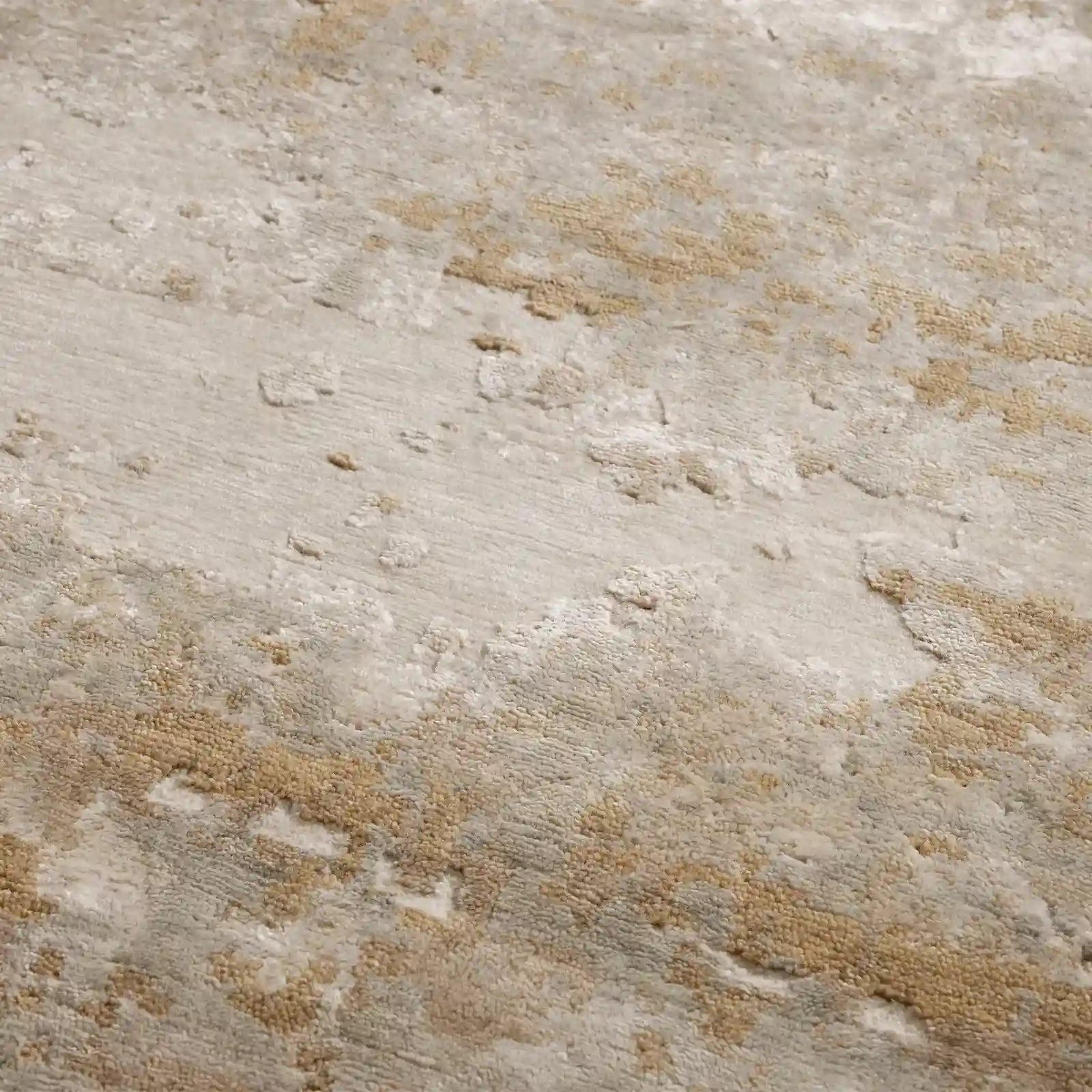 Vyona Hand Tufted Round Rug in Fog or Sand Tones Carpet Wabi-Sabi Patina Textured Style
