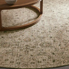 Faymynte Hand-Knotted Round Rug Persian-Style Versatile Round Carpet