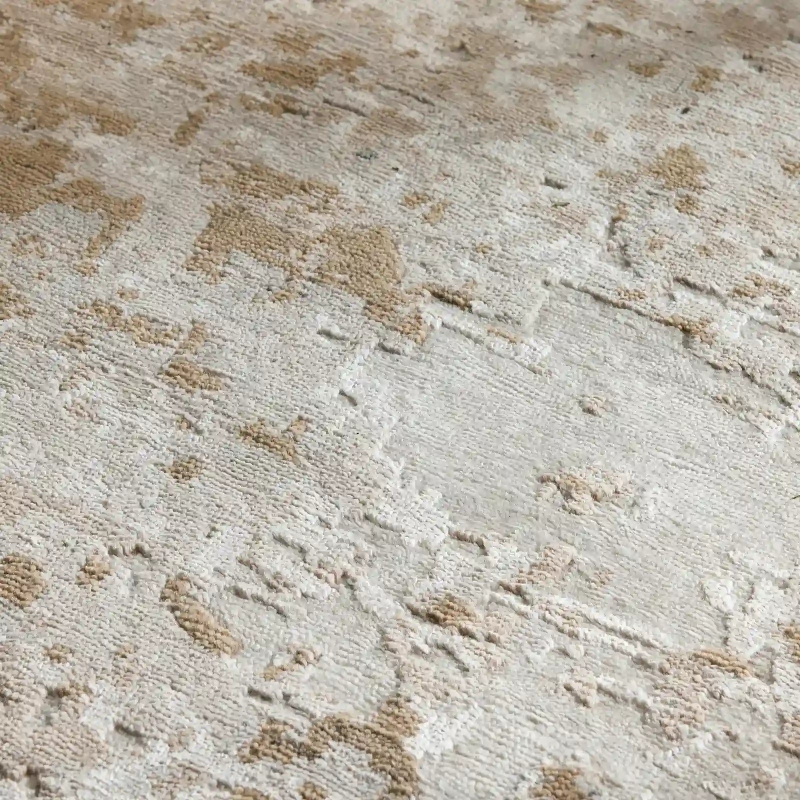 Vyona Hand Tufted Rug in Fog or Sand Tones Vintage Distressed Stone Texture Style Carpet