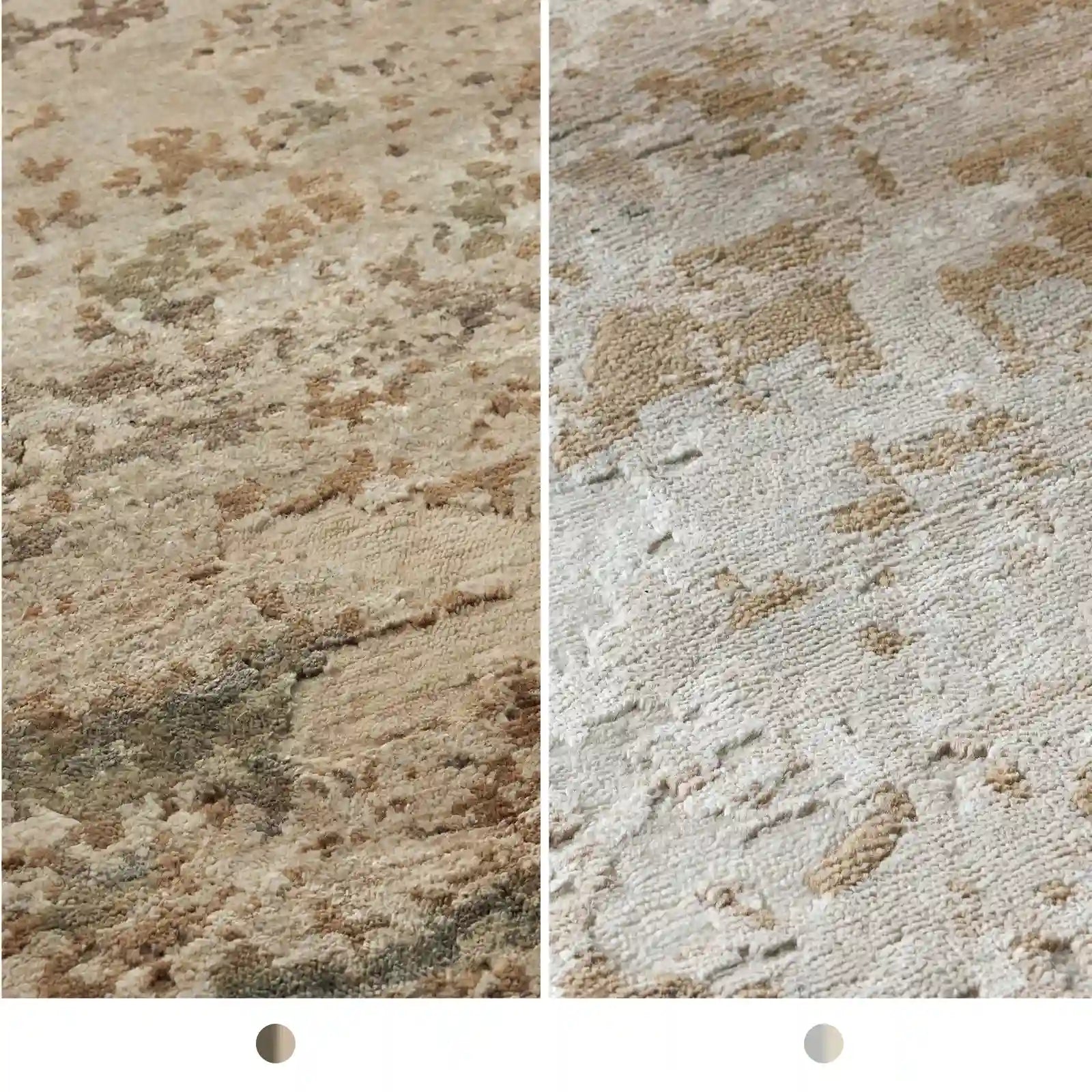 Vyona Hand Tufted Rug in Fog or Sand Tones Vintage Distressed Stone Texture Style Carpet