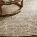 Faymynte Hand-Knotted Round Rug Persian-Style Versatile Round Carpet