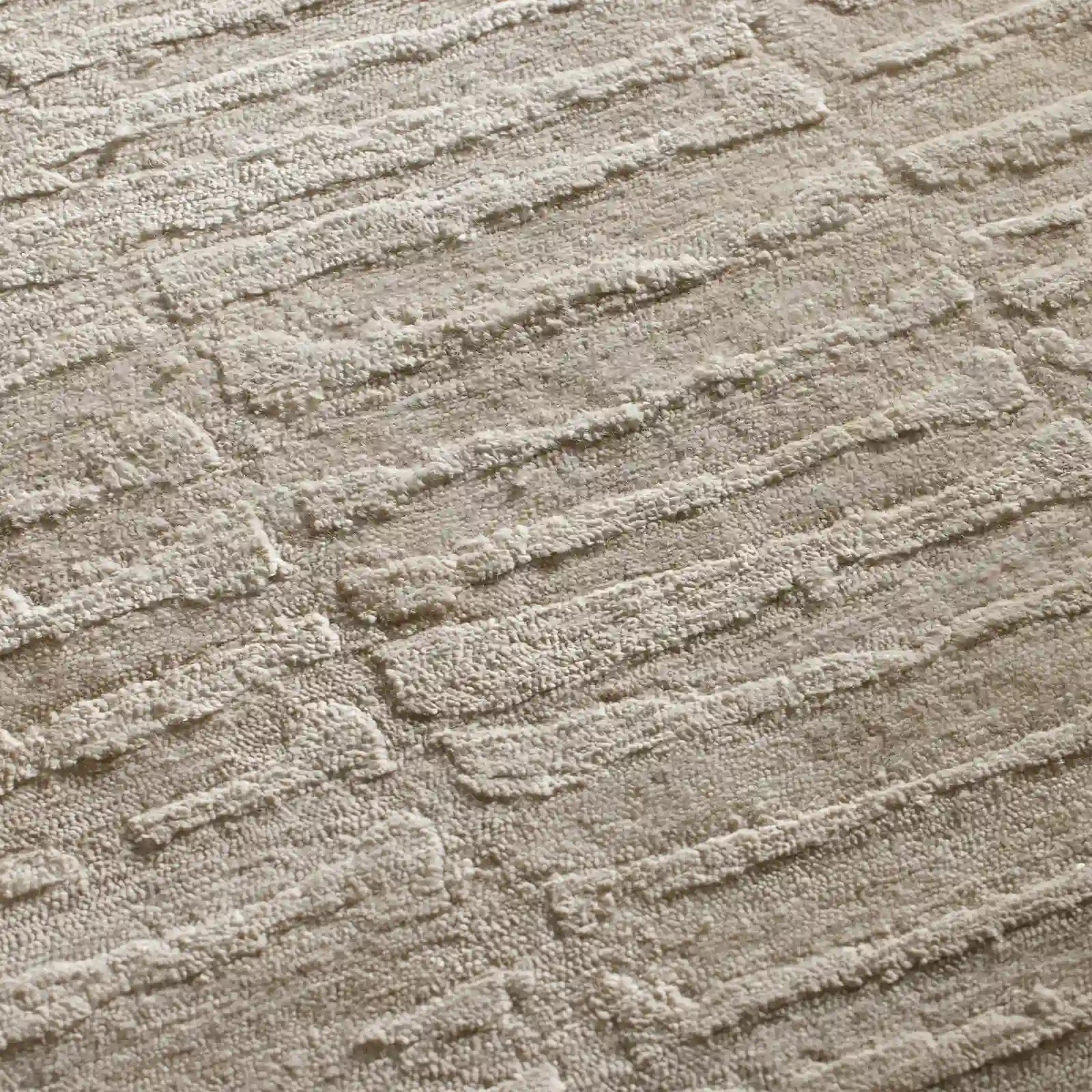 Artym Hand-Knotted Rayon Wool Area Rug Modern Minimalist Textured Style Carpet