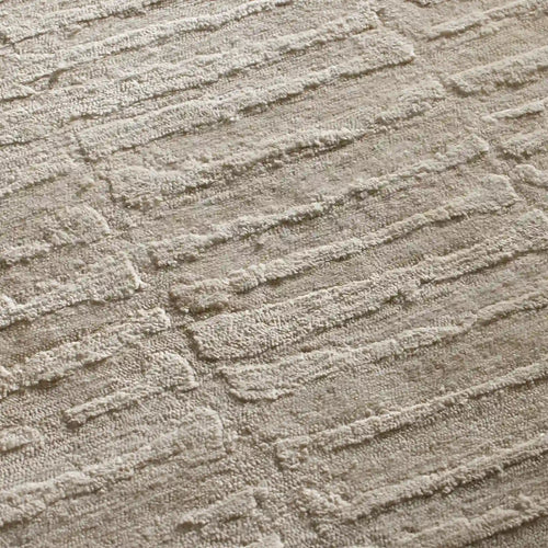 Tapis Artym noué à la main en rayonne et laine - Style texturé minimaliste et moderne