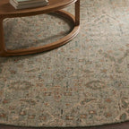 Faymynte Hand-Knotted Round Rug Persian-Style Versatile Round Carpet