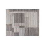 Akira Grey Performance Rug from 100% Polyester Yarns Carpet Modern Geometric Patchwork Style