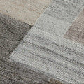 Akira Grey Performance Rug from 100% Polyester Yarns Carpet Modern Geometric Patchwork Style