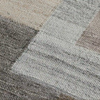 Akira Grey Performance Rug from 100% Polyester Yarns Carpet Modern Geometric Patchwork Style