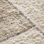 Alora Ivory & Brown Wool Rug from Chunky Wool Yarns Carpet Modern Farmhouse Minimalist Style