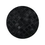 Grira Runder Teppich aus Naturfell Modern Luxuriöser geometrischer Teppich im Fell-Stil