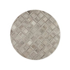 Grira Runder Teppich aus Naturfell Modern Luxuriöser geometrischer Teppich im Fell-Stil