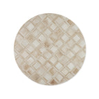 Grira Runder Teppich aus Naturfell Modern Luxuriöser geometrischer Teppich im Fell-Stil