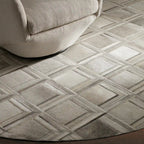 Grira Runder Teppich aus Naturfell Modern Luxuriöser geometrischer Teppich im Fell-Stil