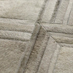 Grira Runder Teppich aus Naturfell Modern Luxuriöser geometrischer Teppich im Fell-Stil