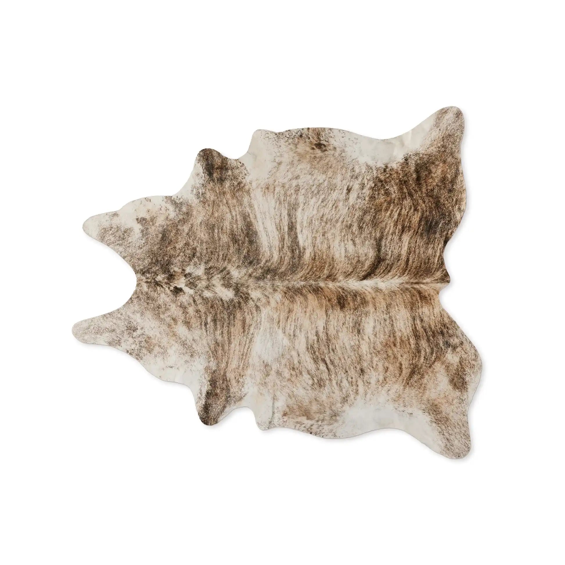 Libran Light Brindle Hair on Hide Rug Authentic Simple & Versatile Irregular Shapes Carpet Rustic Modern Style