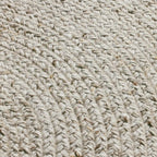 Sansa Handgetufteter runder Teppich Leistungsstark Entspannt Strapazierfähig & Vielseitig Moderner runder Teppich im Küstenstil mit Textur