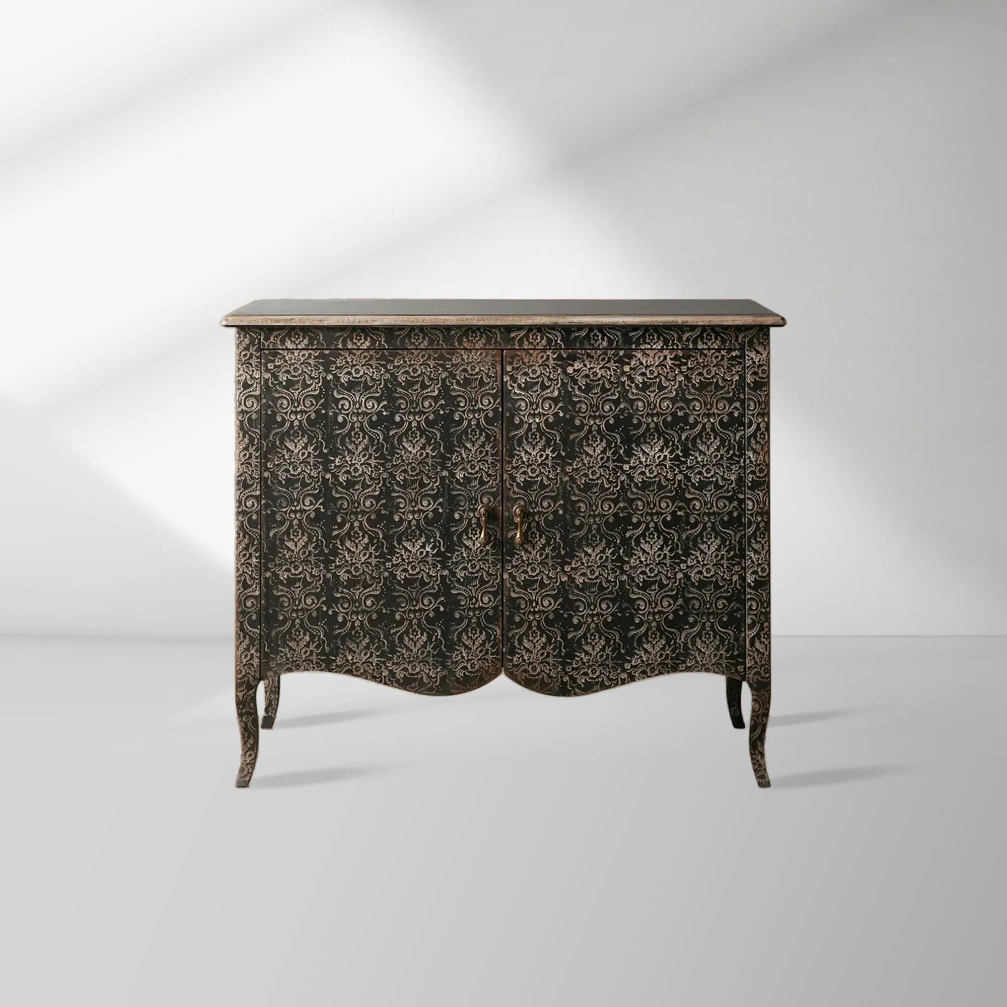 Amalfi Wood Sideboards Buffet Cabinet Hand-Painted Distressed Entrance Storage Cabinet