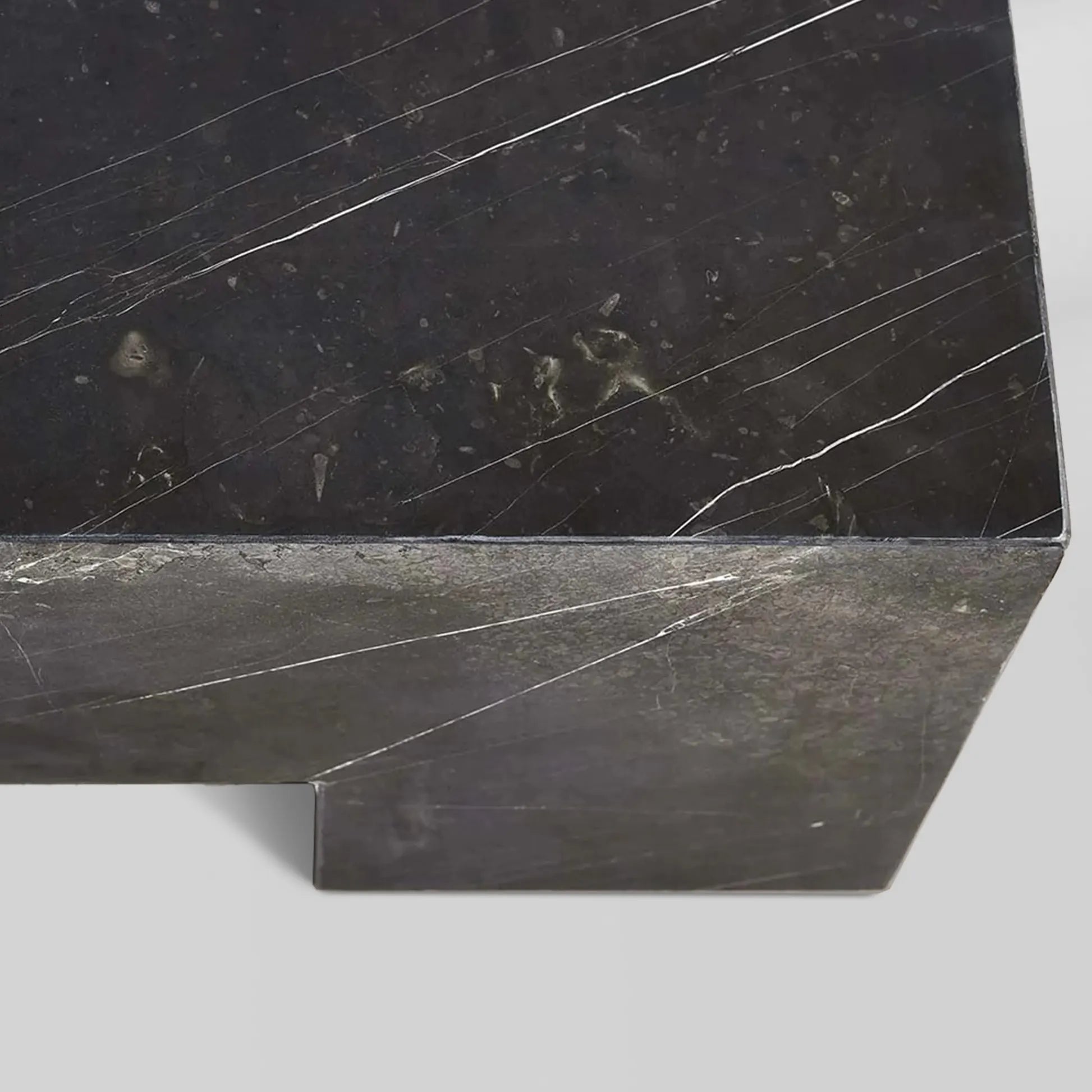 Brooklyn Rectangle Coffee Table wuth Black Marquina Marble Stone Sofa Center Tea Table