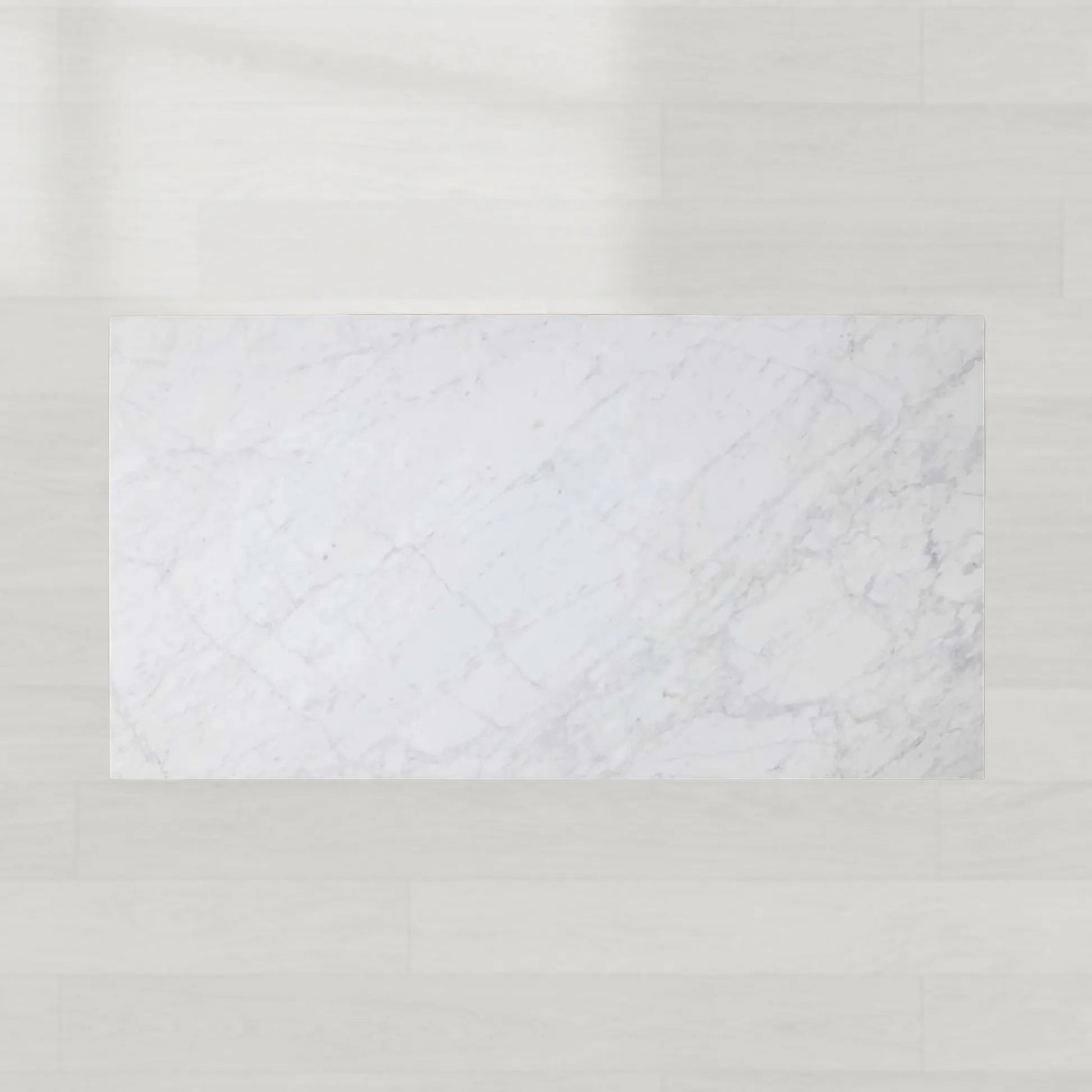 Cinzia Rectangle Stone Coffee Table with Natural Marble Top Plinth Base Sofa Center Tea Table