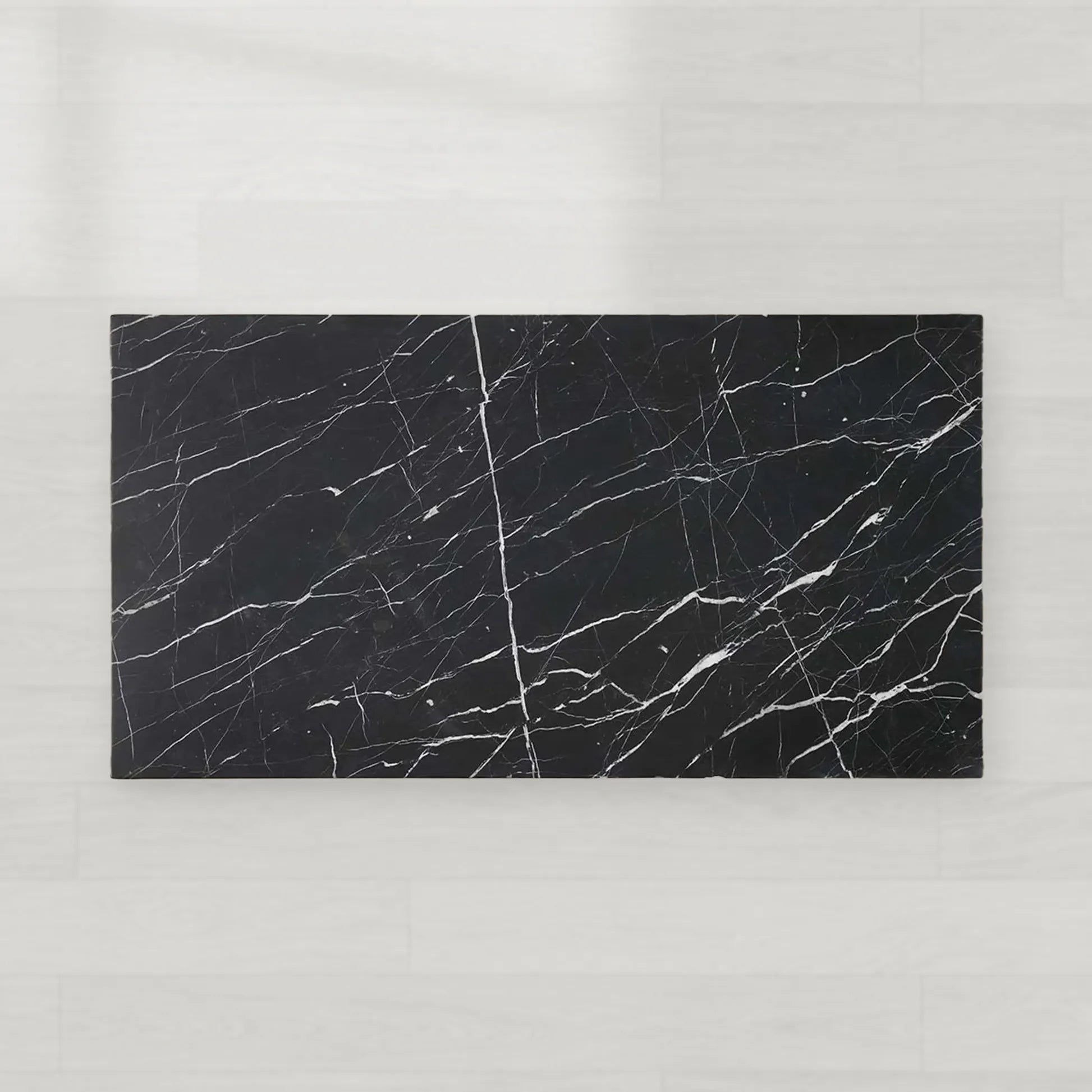 Cinzia Rectangle Stone Coffee Table with Natural Marble Top Plinth Base Sofa Center Tea Table