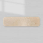 Caden Entrance Console Table Cream Stone Top & Brushed Nickel Plinth Center Tea Table