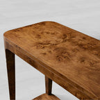 Mogadore Mappa Burl Entryway Console Table Poplar Wood Mid-Century Modern Style Hallway Entrance Table