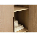 Hoher Aufbewahrungsschrank von Caden Wood, Vitrine aus Walnussholz, Esszimmerschrank, Eingangsbereich, Geschirrschrank