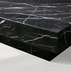 Cinzia Rectangle Stone Coffee Table with Natural Marble Top Plinth Base Sofa Center Tea Table