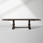 Kensington Expandable Solid Wood Dining Table with Dual Extensions Panel