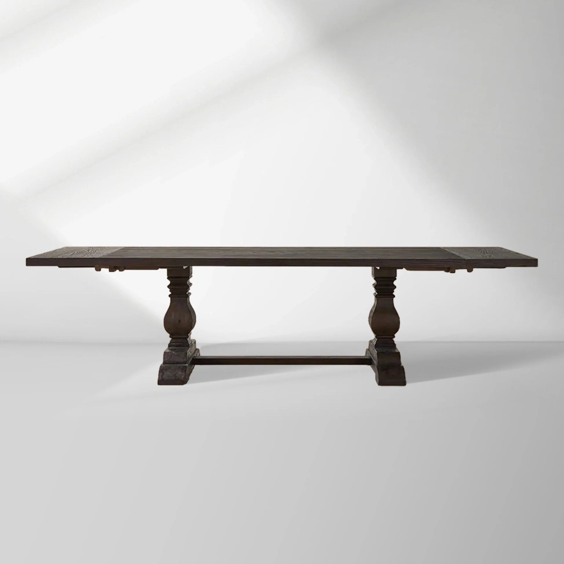 Kensington Expandable Solid Wood Dining Table with Dual Extensions Panel