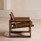 Gabriel Solid Oak Leather Armchair