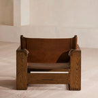 Gabriel Solid Oak Leather Armchair
