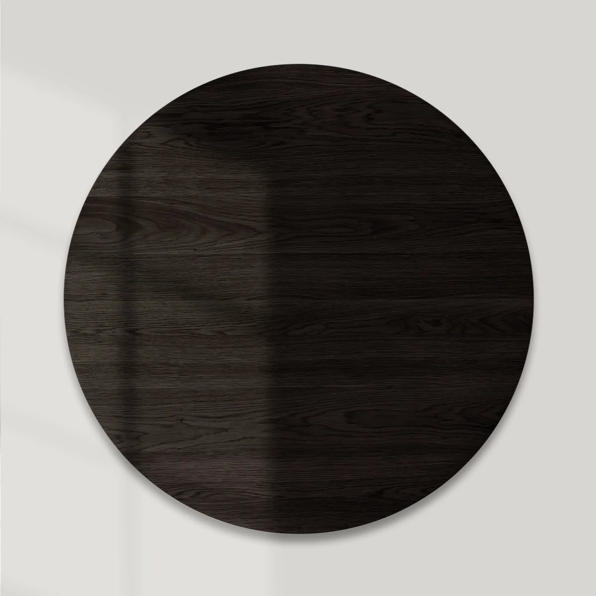 Finnley Round Oak Wood Coffee Table Modern Sofa Center Tea Table with Reeded Detailing