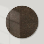 Astor Round Dining Table with Marble Top Oak Wood Base Solid Oak Slats