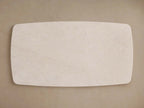 Saint Germain Stone Dining Table with Natural Marble Top Wood Dauphine Base