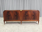 Frances Mahogany Wood Buffet Sideboard Media TV Cabinet Vintage Entrance Storage Cabinet