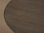 Saint Germain Round Wood Dining Table with Solid Oak Top Natural Wood Toulouse Base