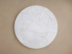 Saint Germain Round Dining Table with Marble Top Wood Dauphine Base