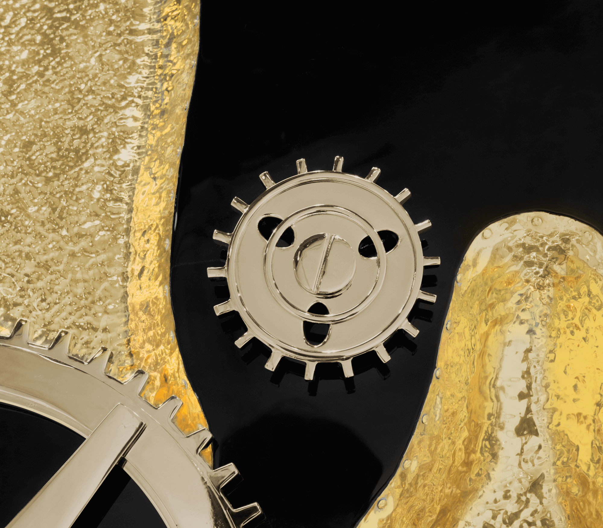 Luxury Collectible Vault Safe with Gold-Plated Finish & Secret Dial Lock System